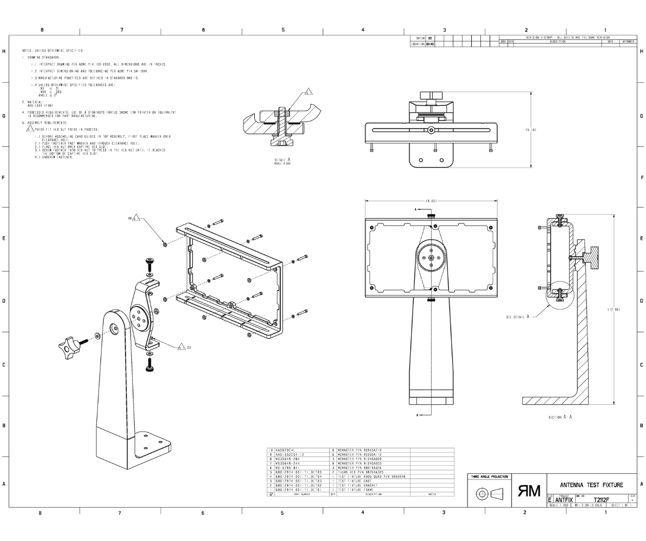 Antenna Fixture BP, Albus Engineering